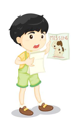 Boy missing dog